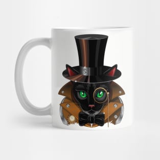 Steampunk Cat vintage retro surreal portrait Mug